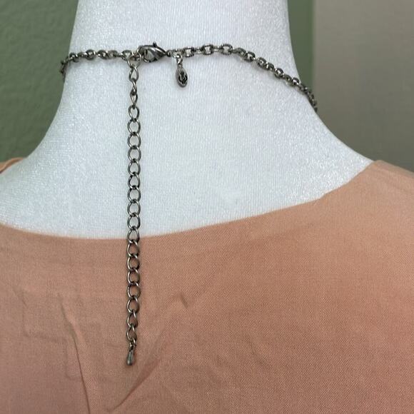 Premier Designs Necklace and Earrings Set Silver Tone Flower Jewelry Chain Set - Picture 7 of 11